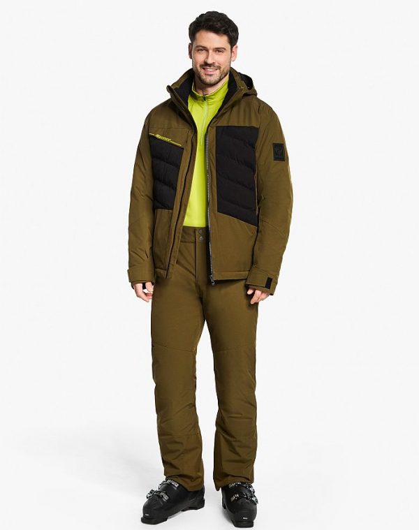 Mens ski-outfit Ziener TIDAL Z Men Seaweed Grun Ski Jacket Herren Skijacke