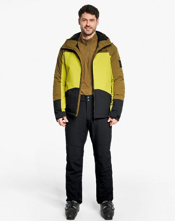 ski-outfit Ziener TARAINO Seaweed Gren skijacke AquaShield ski jacket mens