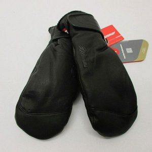 Ziener Damen Ski faustlinge KAMPALAND PR 7,0 Leder Mitten Schwarz PrimaLoft