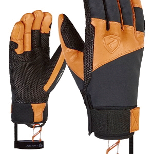 Ziener Herren Ski Handschuhe GAVANUS AS PR 8,5 Black Tan AquaShield PrimaLoft