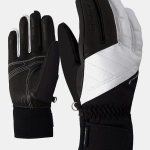 Ziener Damen Ski Handschuhe KASADA AS 7,5 Schwarz Weiss Gloves AquaShield Black