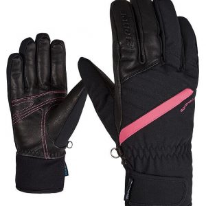 Ziener Damen Ski Handschuhe KASADA AS 7,5 Schwarz Pink Gloves AquaShield Black | eBay