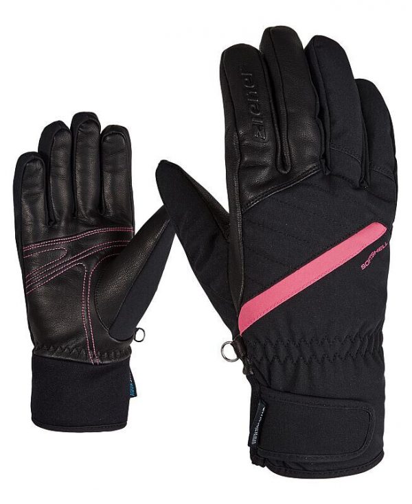 Ziener Damen Ski Handschuhe KASADA AS 7,5 Schwarz Pink Gloves AquaShield Black | eBay