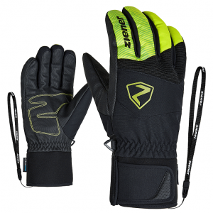 Ziener Herren Ski Handschuhe GiNX AS AW 7,5 Schwarz Grun AquaShield Mens Wool