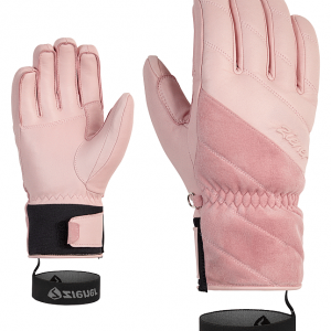 Ziener Damen Ski Handschuhe KUMA AS 7,5 Rosa Pink Rose Gloves AquaShield Leder